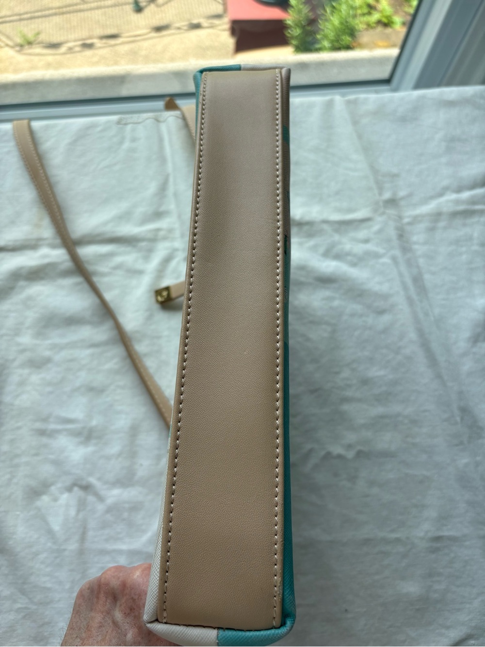 Spartina 449 Myrtle Beach Print Crossbody - Light Blue/Cream - Picture 9 of 14